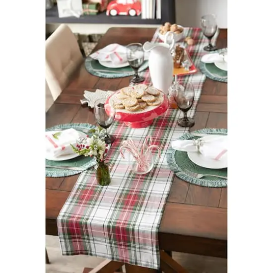 DII&reg; 108" Christmas Plaid Table Runner {10}