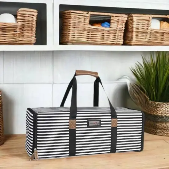 Everything Mary Black & White Stripes Die-Cut Machine Carrying Case {4}