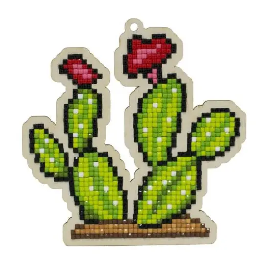 Wizardi Diamond Painting Kit Blooming Cactus {1}