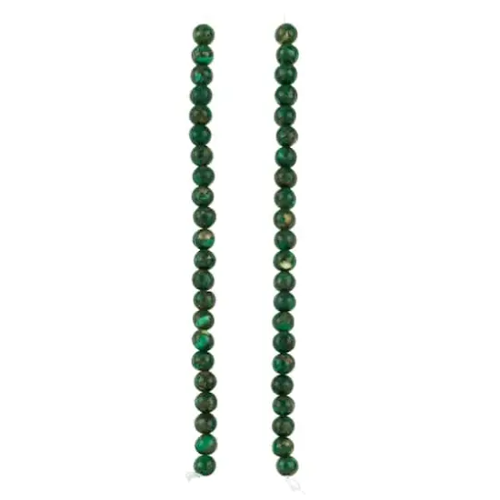 Green Reconstituted Dyed Malachite Round Beads, 5.5mm by Bead Landing&trade; {4}