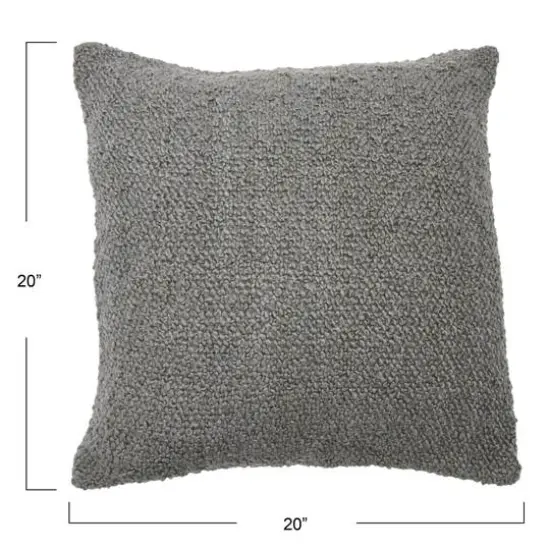 Hello Honey&reg; Gray Square Boucle Cotton Pillow Cover {6}