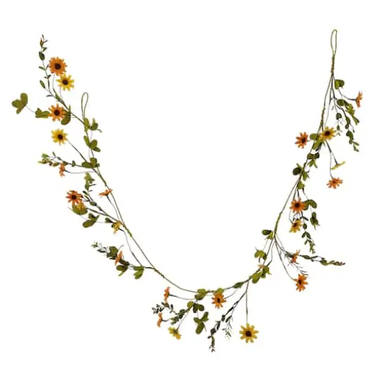 5ft. Orange Daisy Coiled Garland by Ashland&reg; {1}