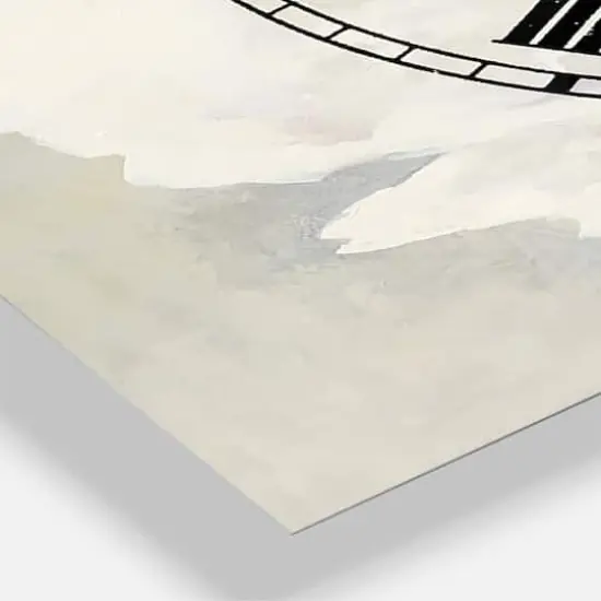 Designart 'White Serene Peony Traditional Multipanel Wall Clock {4}