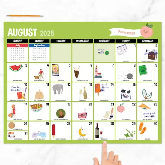 July 2025 - June 2026 Large Every Day's A Holiday Desk Pad Monthly Blotter Calendar {3}