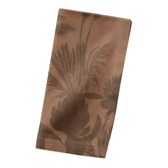 Tonal Protea Blooms Cotton Twill Napkin Rust Tones {3}