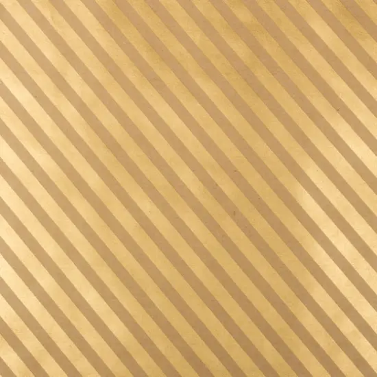 JAM Paper Striped Gift Wrap Brown Kraft and Gold {1}