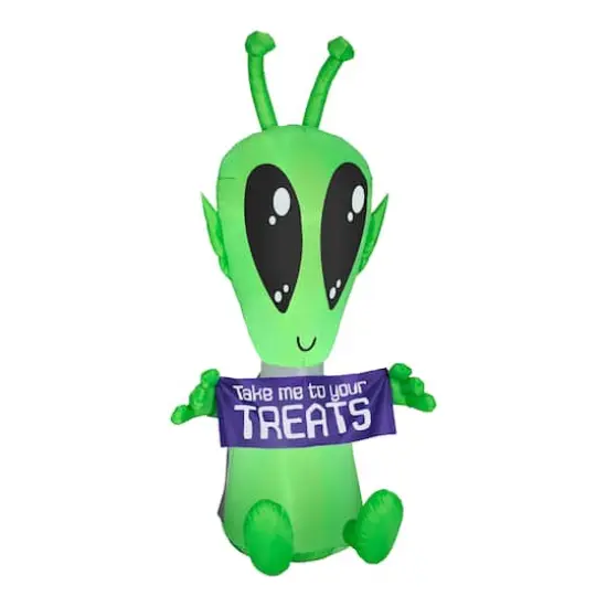 84" Inflatable Halloween Alien With Sign {1}
