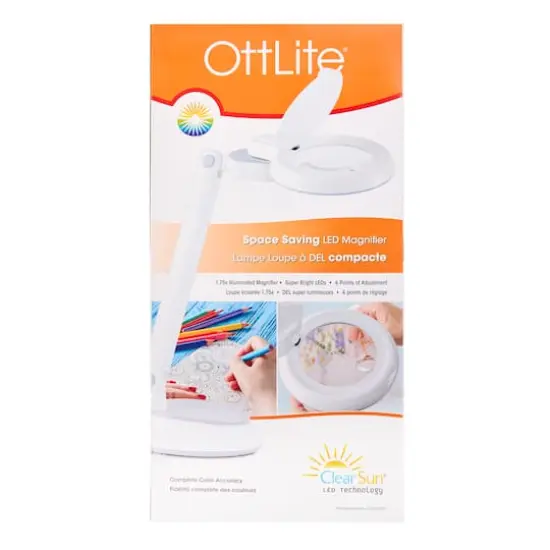 Ottlite Space-Saving LED Magnifier Desk Lamp {4}