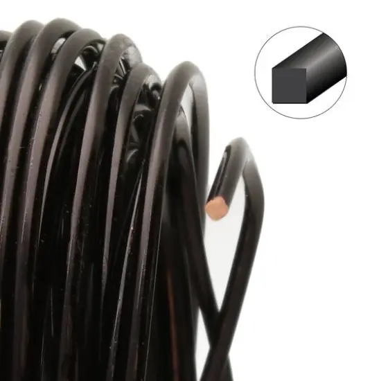 The Beadsmith&reg; Wire Elements&trade; 21 Gauge Tarnish Resistant Medium Temper Square Wire, 7yd. Black {4}