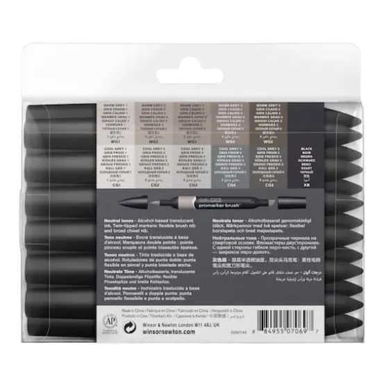 Winsor & Newton&reg; 13 Neutral Promarker Brush&trade; Set {3}