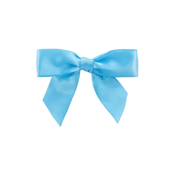 JAM Paper 2" Satin Twist Tie Bows, 100ct. Turquoise {1}