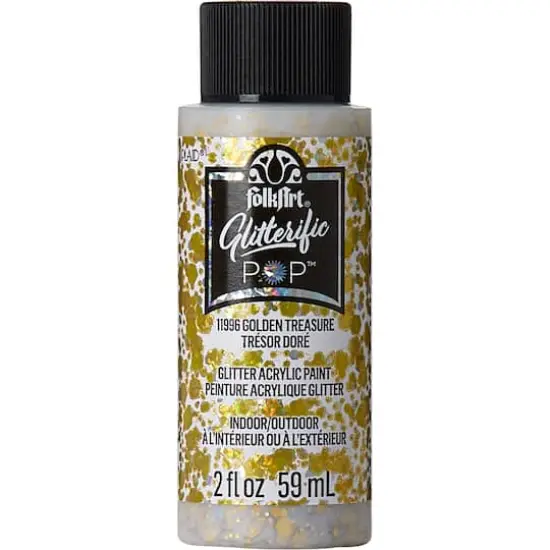FolkArt® Glitterific Pop™ Acrylic Paint, 2oz. Golden Treasure {1}