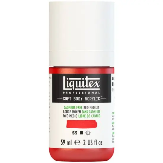 Liquitex® Professional Soft Body Acrylic Bottle, 2oz. Cadmium-Free Red Medium {8}