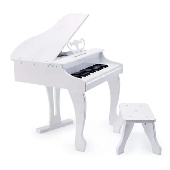 Hape Deluxe White Grand Piano Thirty-Key Piano Toy {1}