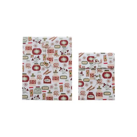 Hello Honey Multicolor Holiday Patterns Printed Paper Gift Bags, 2ct. {1}