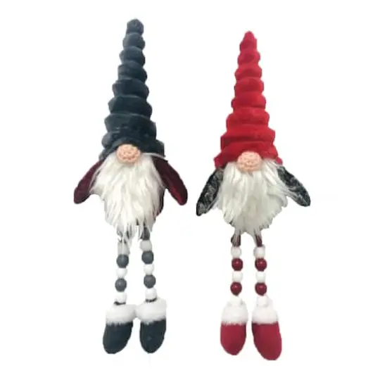 Santa's Workshop 11" Christmas Gnome Ornaments with Bead Legs, 2ct. {1}