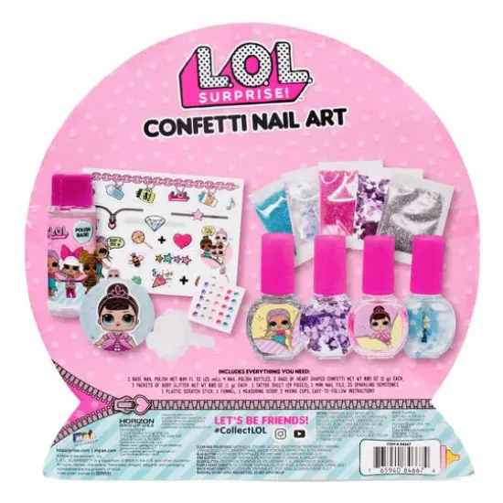 L.O.L. Surprise! Confetti Nail Art {7}