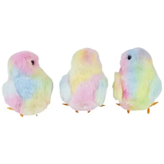 4.5" Plush Tie Dye Easter Chick Figurines, 3ct. {6}