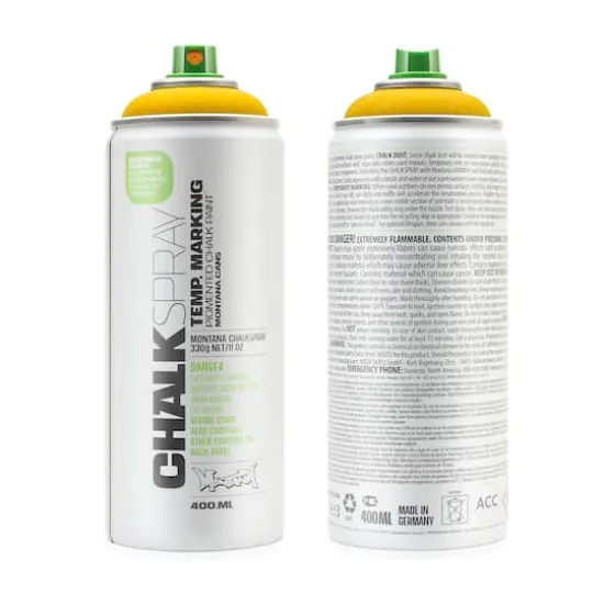Montana&trade; Cans Chalkspray, 400mL Yellow {1}
