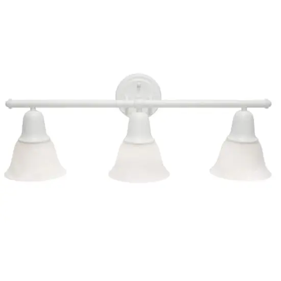 Lalia Home Essentix 3 Light Alabaster Shade Vanity White {1}