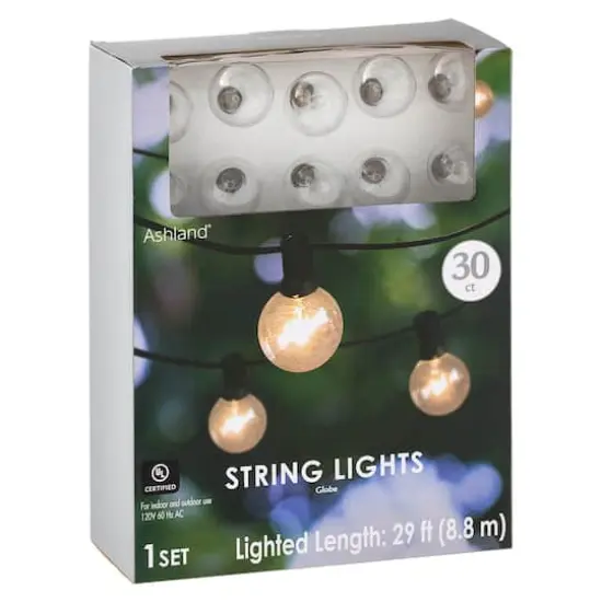 30ct. Clear Globe String Lights by Ashland&reg; {1}