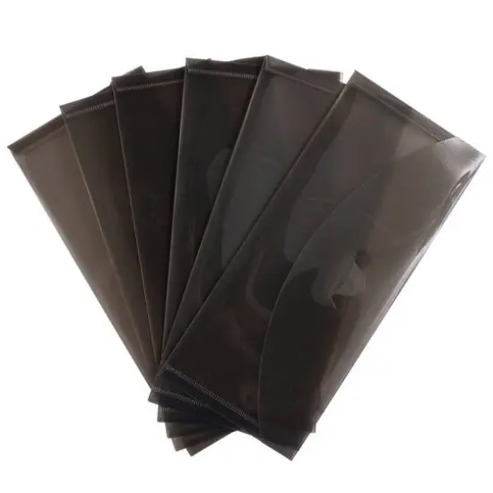 JAM Paper Smoke Gray Plastic Tuck Flap Closure 4.25" x 9.75" Envelopes, 12ct. {4}