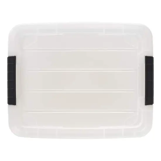 IRIS&reg; 20.5qt. Buckled Clear Boxes with Clear Buckle Lids, 6ct. {5}