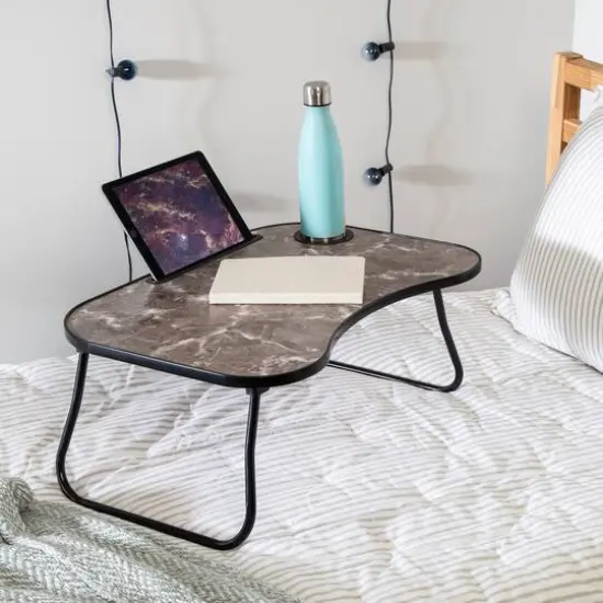 Honey Can Do Black & Faux Marble Collapsible Folding Lap Desk {3}