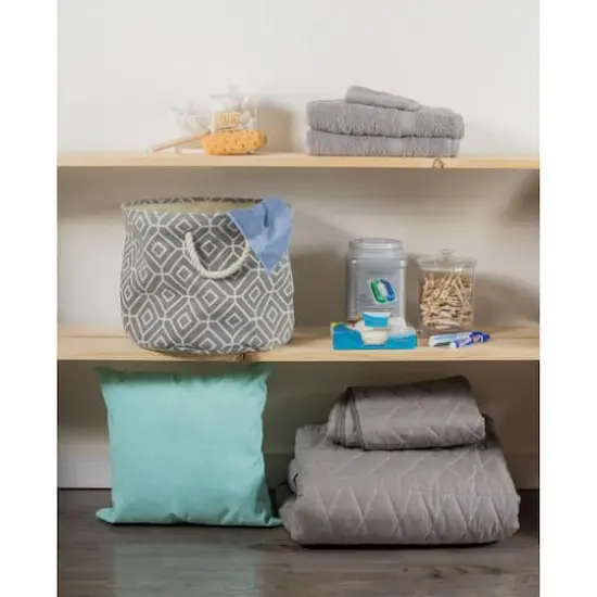 DII&reg; Large Stained Glass Print Rectangular Bin Gray {5}