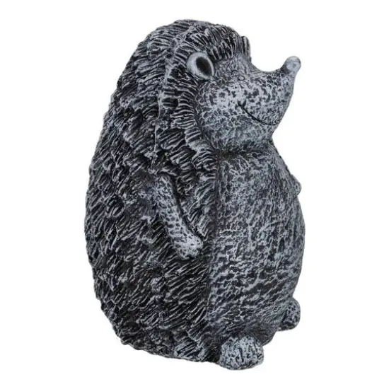 15" Gray Standing Hedgehog Outdoor Garden Statue {4}