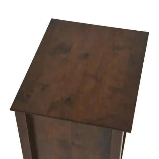Hello Honey® 22" Walnut Finish Shaker Wood Farmhouse Nightstand {6}