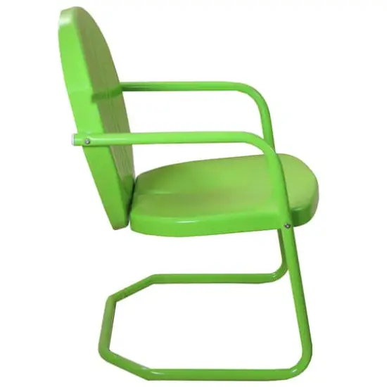 34" Outdoor Retro Tulip Armchair Lime Green {6}