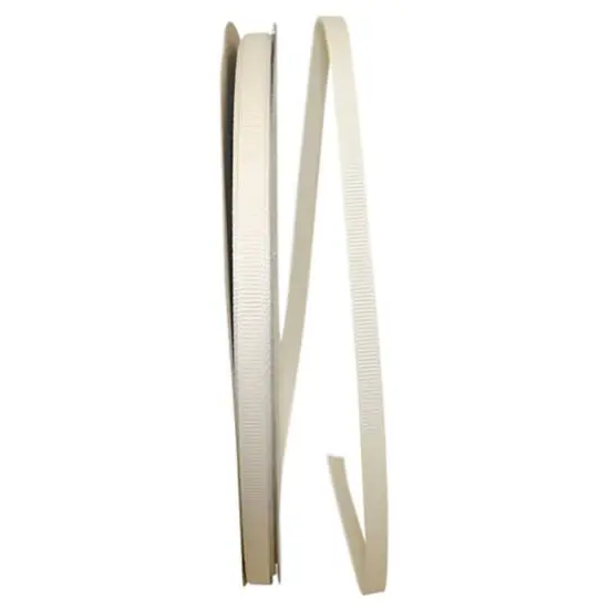 JAM Paper 1/4" Grosgrain Texture Ribbon Antique White {1}