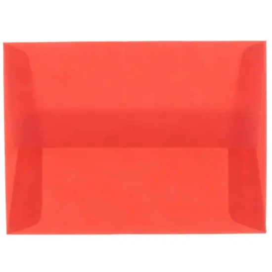 JAM Paper A1 Translucent Vellum Invitation Envelopes, 25ct. Primary Red {1}