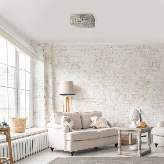 Lalia Home Classix 12" Antique Brass 2-Light Square Flush Mount {6}