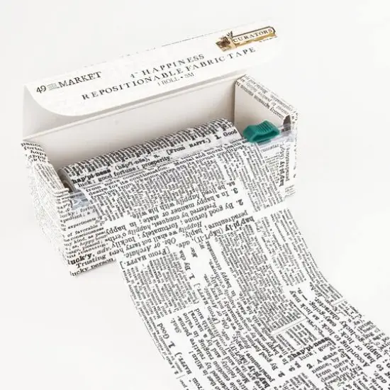 49 And Market Curators Essential 4'' Happiness Fabric Tape Roll, 16ft. {1}