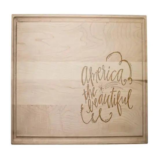 17" America The Beautiful Cutting Board Maple {1}