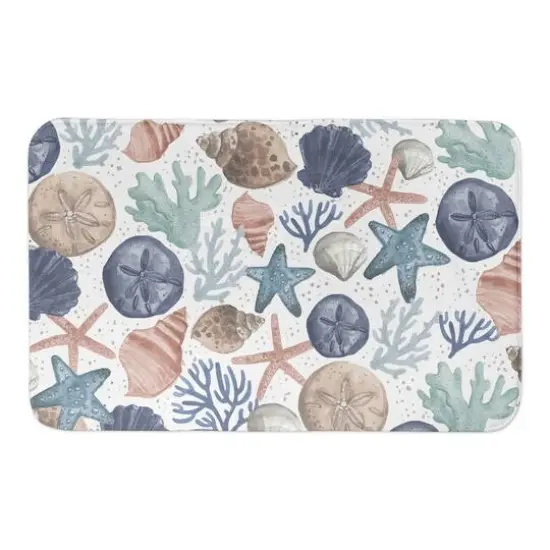 Sea Wreath Pattern Bath Mat {1}