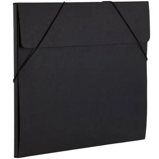JAM Paper Black Kraft Portfolio with Elastic Closure 11" x 15" {3}