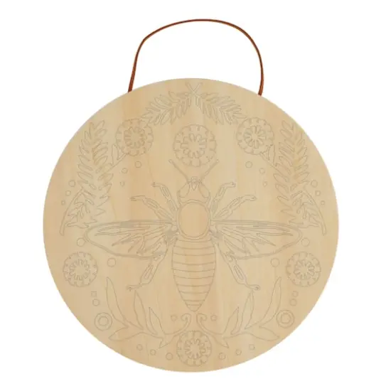 Bee Paint-by-Number Round Plywood Surface Kit by Artist's Loft&reg; {4}