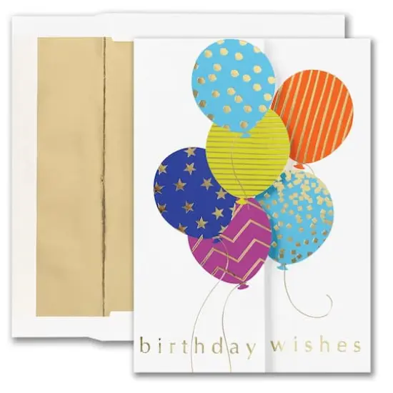 JAM Paper Gatefold Birthday Balloon Card & Envelopes, 25ct. {1}