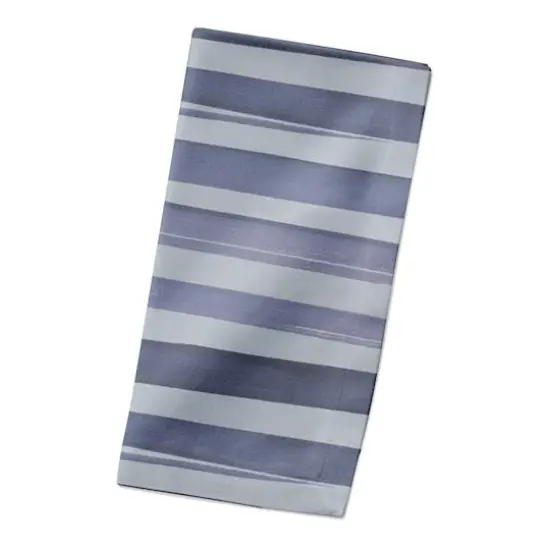 Watercolor Stripe Cotton Twill Napkin Blue {3}