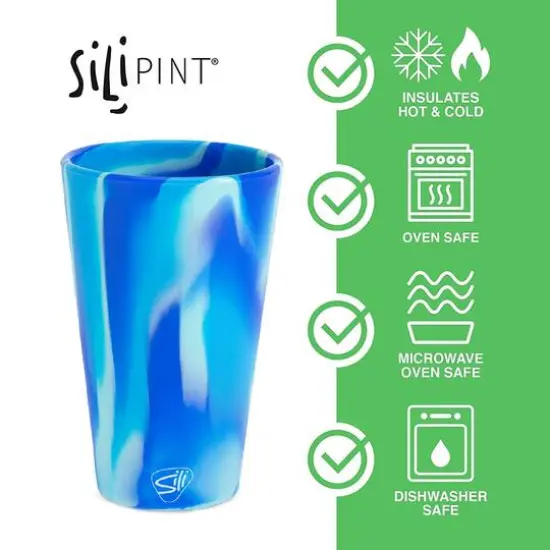 Silipint&reg; 16oz. Mixed Multicolor & Neutral Silicone Pint Glasses, 6ct. {3}