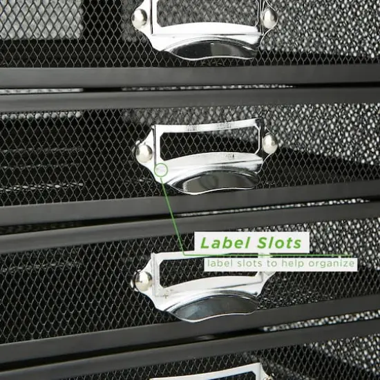 Mind Reader Black 5 Drawer Heavy Duty Cabinet {4}