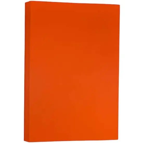 JAM Paper Bright 11" x 17" Tabloid Cardstock, 50 Sheets Orange {1}