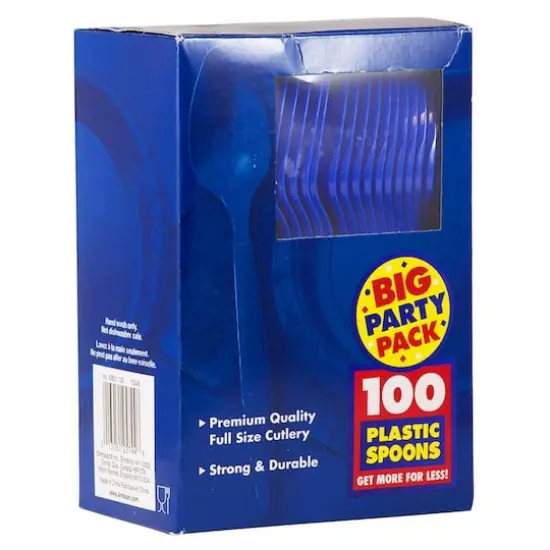 JAM Paper Plastic Spoons, 100ct. Royal Blue {4}