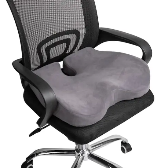 Mind Reader 18" Gray Memory Foam Chair Orthopedic Seat Cushion {6}