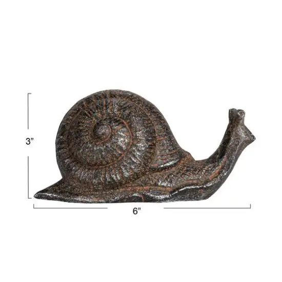 Hello Honey&reg; 6" Rust-Colored Cast Metal Snail Accent D&eacute;cor {7}