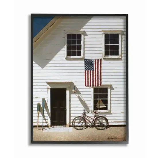 Stupell Industries Americana Cape House Front Vintage Framed Wall Art {1}