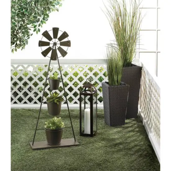 Summerfield Terrace Tuscany Wicker Tall Planter Set {4}